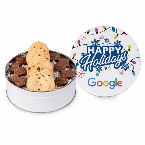 Molded Chocolate and Chocolate Chip Cookie Tin I - Custom Coasters Now