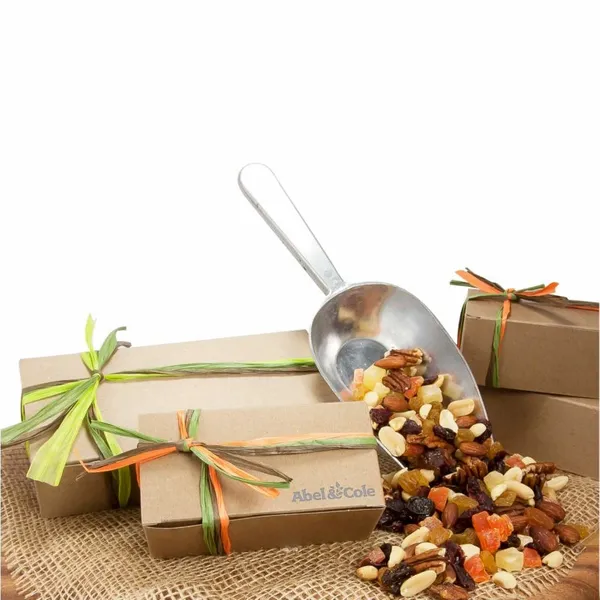 Small Natural Kraft Box with Cranberry Gold Mix - Custom Coasters Now