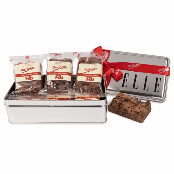 Mrs. Fields® Double Chocolate Fudge Brownie Tin- 6 pack - Custom Coasters Now