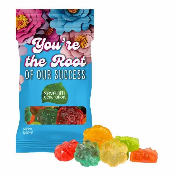 Clever Candy 1oz. Full Color DigiBag™ with Gummy Blooms - Custom Coasters Now