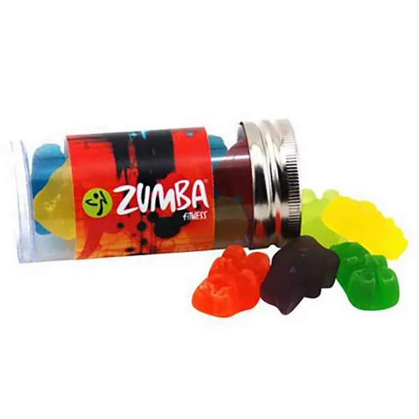 Clever Candy Small 3" Candy Tube with Gummy Bears - Custom Coasters Now