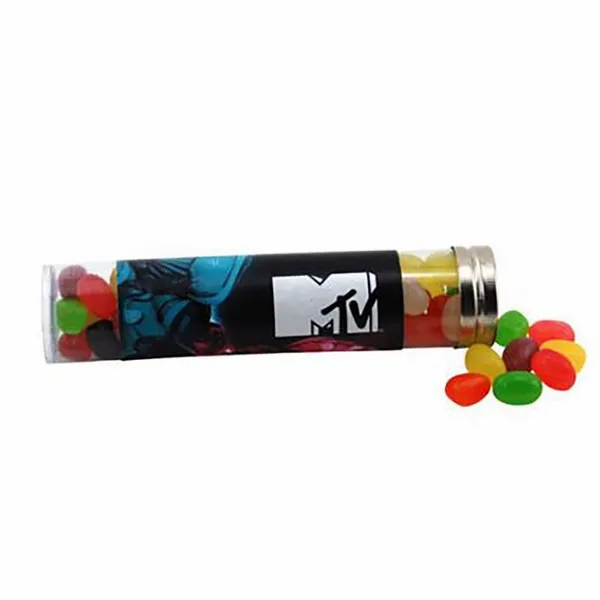 Large 6" Candy Tube with Assorted Jelly Beans - Custom Coasters Now