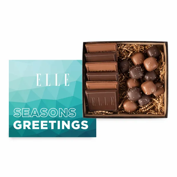 6 Piece Cookie and Confection Gift Box with Sea Salt Caramels-Full Color - Custom Coasters Now