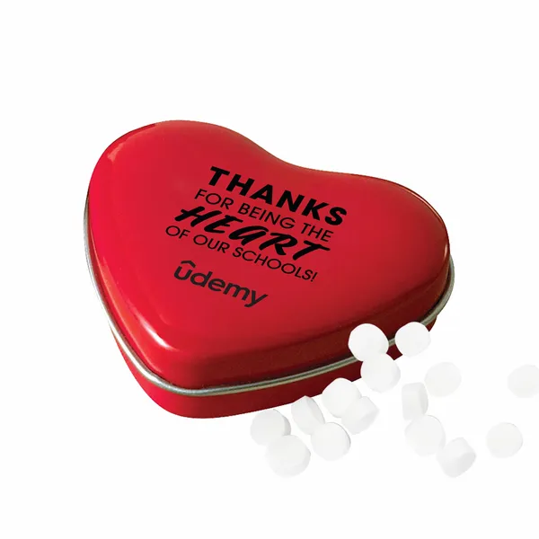 Sweet Heart Mint Tin With Micromints - Custom Coasters Now