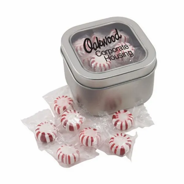 Window Tin with Starlight Peppermints - SBF2700 - Custom Coasters Now