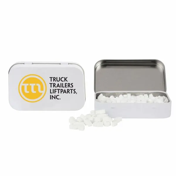 Rectangular Tin with Truck Shaped Mints - Custom Coasters Now