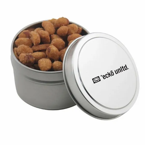 Round Tin with Honey Roasted Peanuts - SBF3100 - Custom Coasters Now