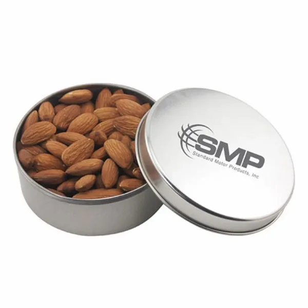 Round Tin with Almonds 3" Top - Custom Coasters Now