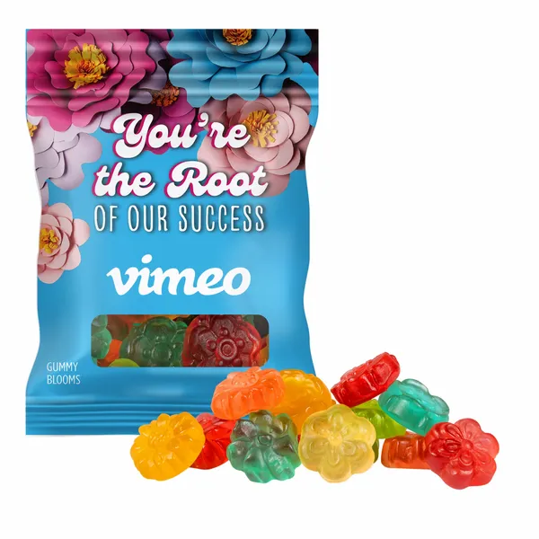 Clever Candy 2oz. Full Color DigiBag™ with Gummy Blooms - Custom Coasters Now
