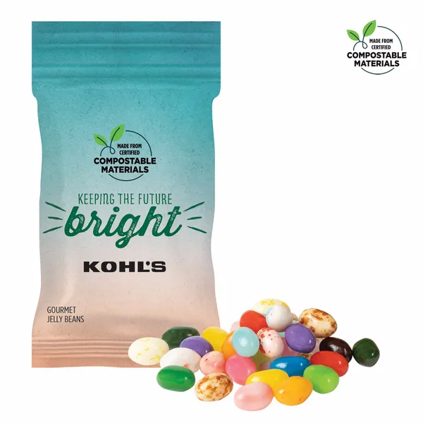 1oz ECO-Digibag, Compostable & Full Color, Gourmet Jelly Beans - Custom Coasters Now