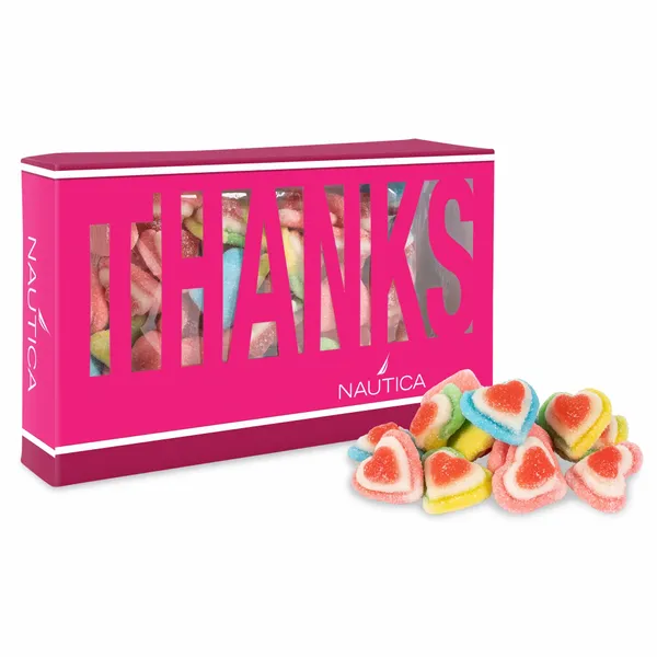 Thanks Die Cut Box with Triple Layer Hearts - Custom Coasters Now