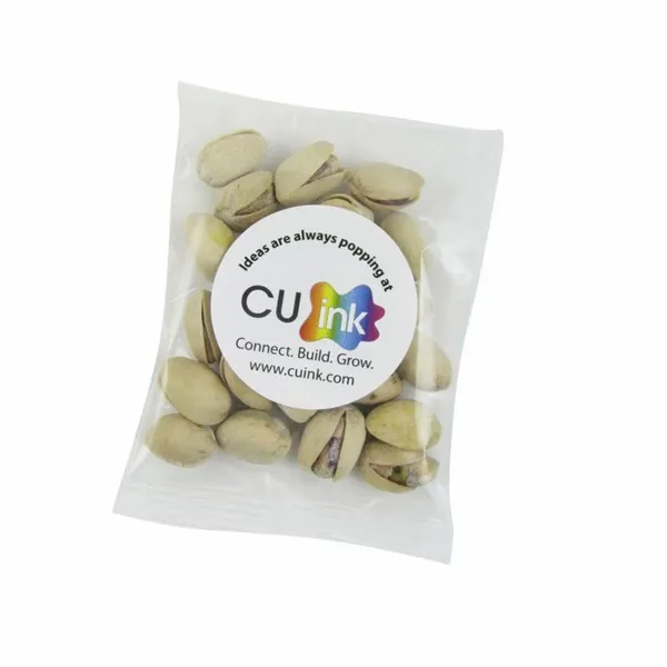 1oz. Goody Bags - Jumbo Salted Pistachios - Custom Coasters Now