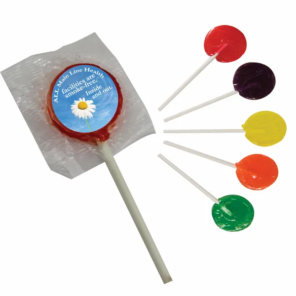 Lollipop w/ Round Label - Custom Coasters Now