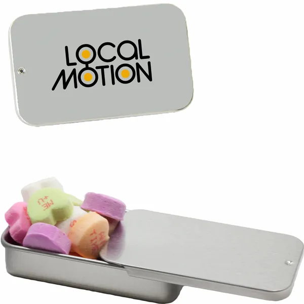 Slider Tin with Conversation Hearts - Custom Coasters Now