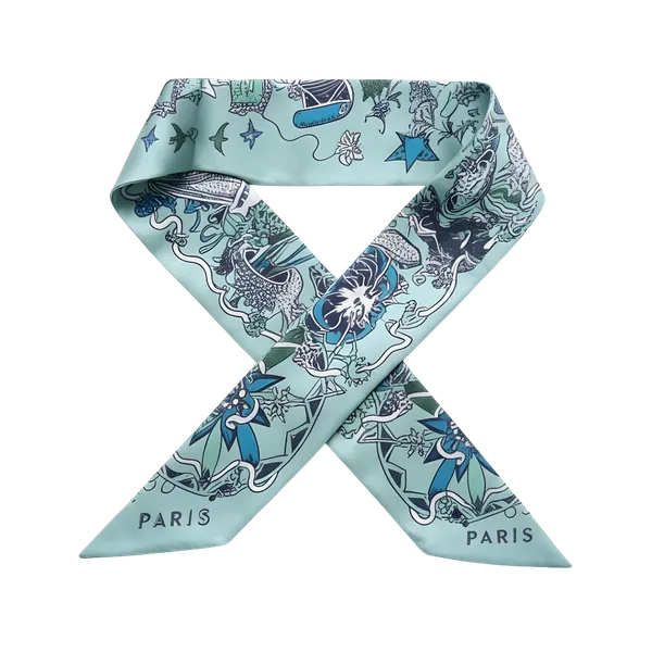 Silk Hair Tie Scarves