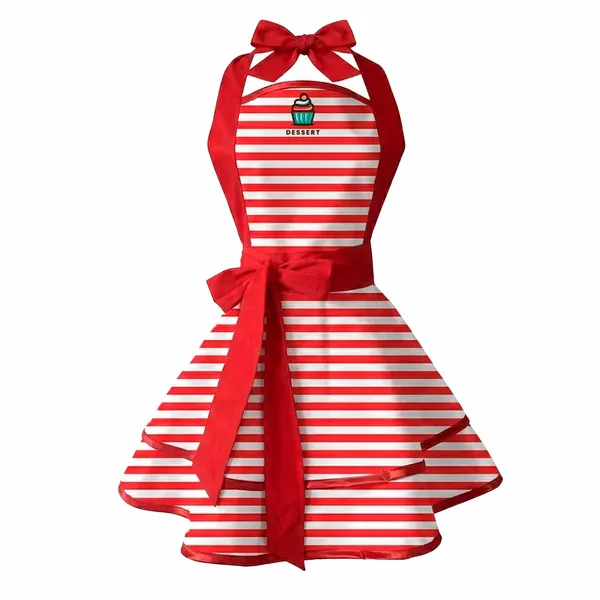 Classic Stripe Double Layer Cotton Aprons - Custom Coasters Now