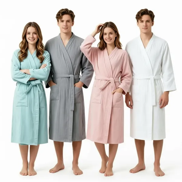 4 Layer Gauze Cotton Bathrobes - Custom Coasters Now