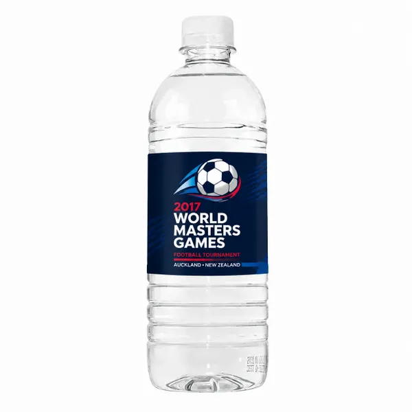 16.9 oz Plastic Ribbed Bottle - Custom Coasters Now