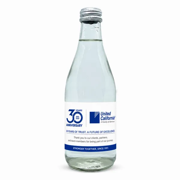12 oz Glass Water Bottle (GLA12) - Custom Coasters Now