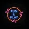 Fun & Play Neon Sign - Custom Coasters Now