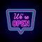 We're Open Neon Sign - Custom Coasters Now