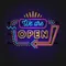 We Are Open Modern Neon Sign - Custom Coasters Now