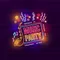 Music Party Neon Sign - Custom Coasters Now