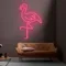 Flamingo Neon Light - Custom Coasters Now