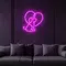 Scribble Dog Heart Neon Sign - Custom Coasters Now