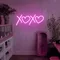 XOXO Heart Pink Neon Sign - Custom Coasters Now