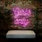 Chic Pink Girls Only Neon Sign - Custom Coasters Now