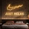 Nike Just Relax Neon Sign - Custom Coasters Now