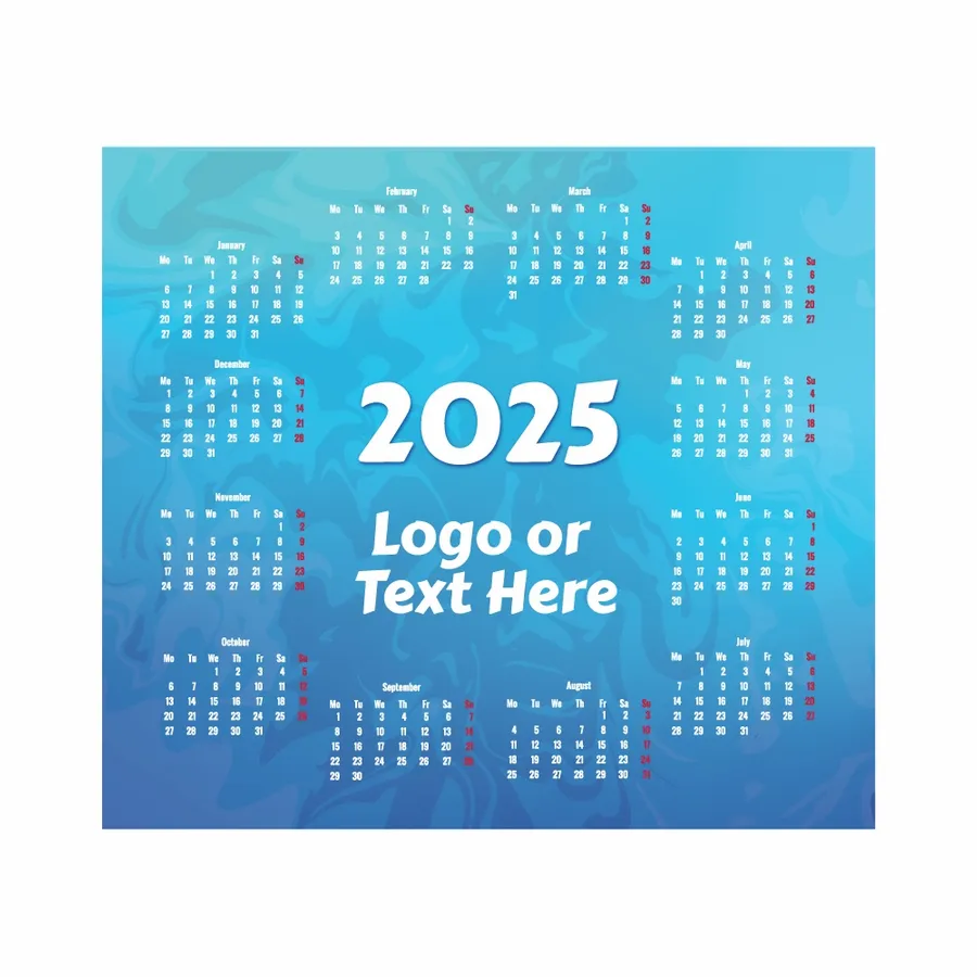 Light Blue Calendar Mouse Pad - Custom Coasters Now