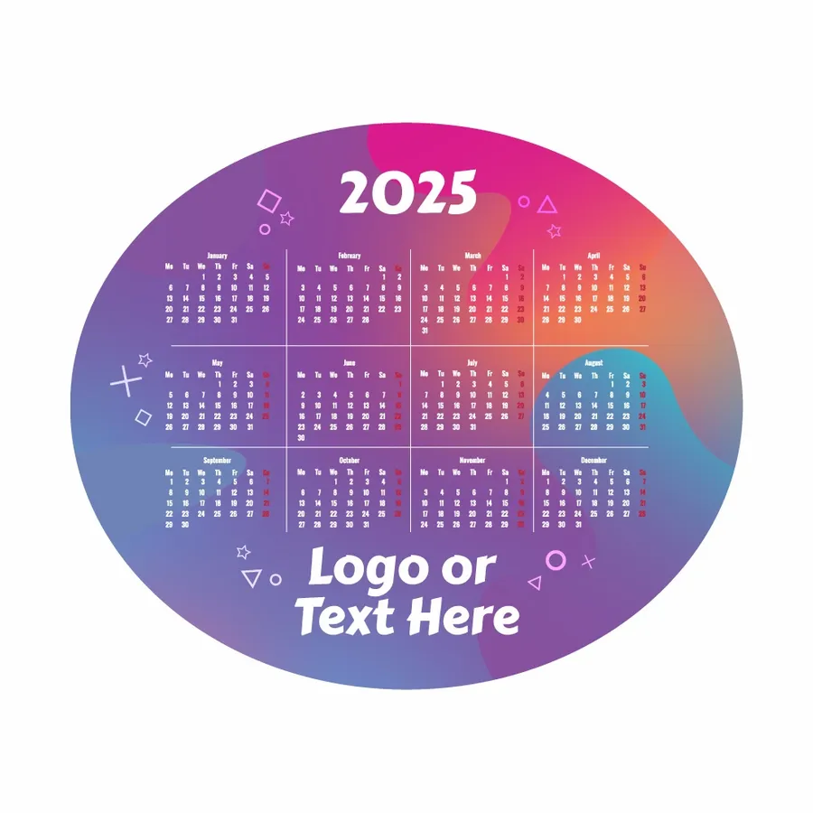 Colorful Gradient Calendar Mouse Pad - Custom Coasters Now