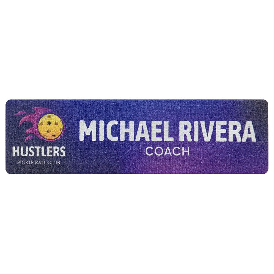 UV Printed Name Badges - Custom Coasters Now