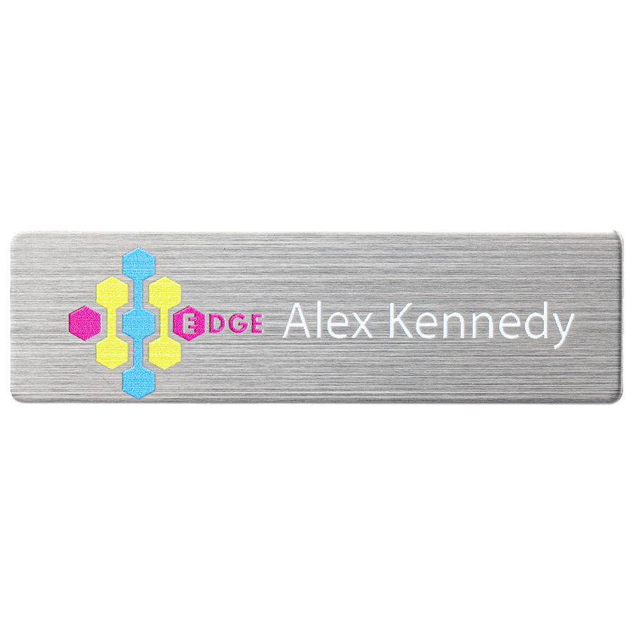 UV Printed Name Badges - Custom Coasters Now