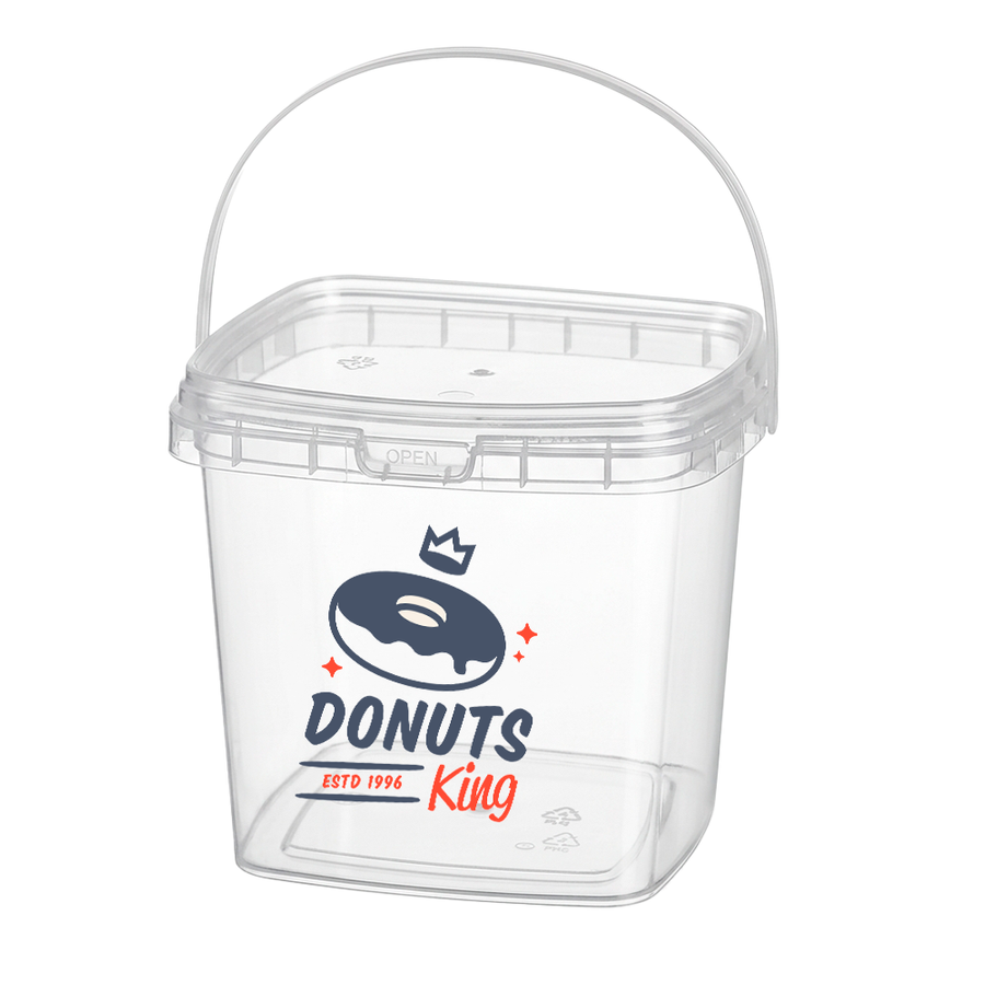 Square Transparent Drink Buckets - Custom Coasters Now
