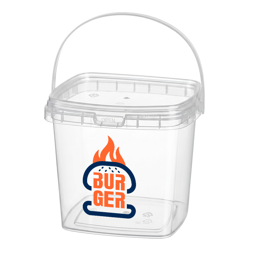 Square Transparent Drink Buckets - Custom Coasters Now