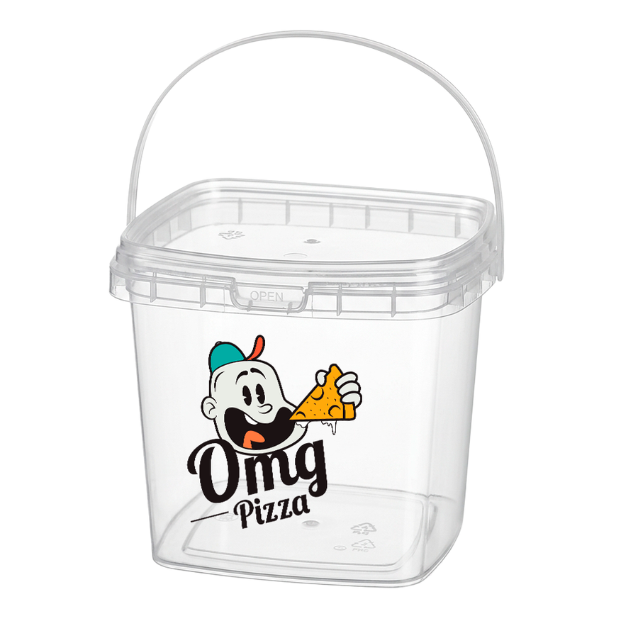 Square Transparent Drink Buckets - Custom Coasters Now