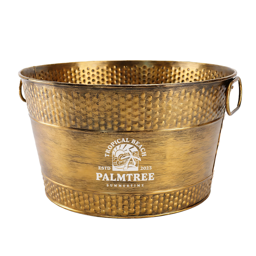 Galvanized Beverage & Ice Buckets - Custom Coasters Now