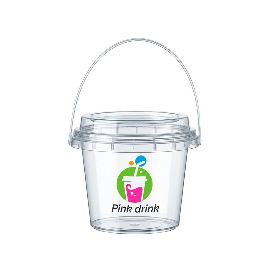 Premium Transparent Drink Buckets - Custom Coasters Now