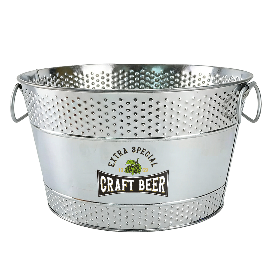 Galvanized Beverage & Ice Buckets - Custom Coasters Now