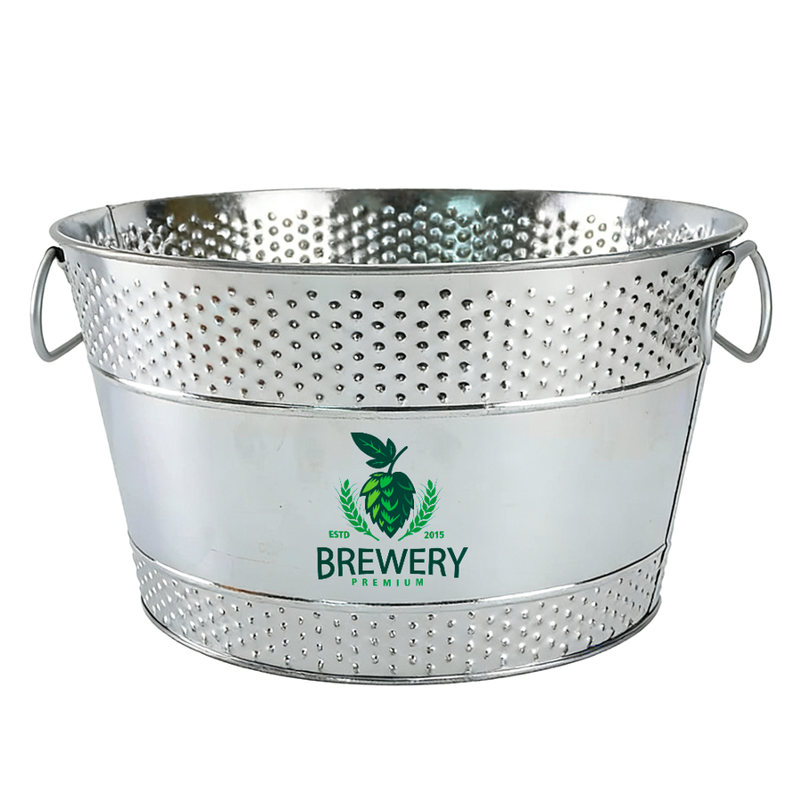 Galvanized Beverage & Ice Buckets - Custom Coasters Now