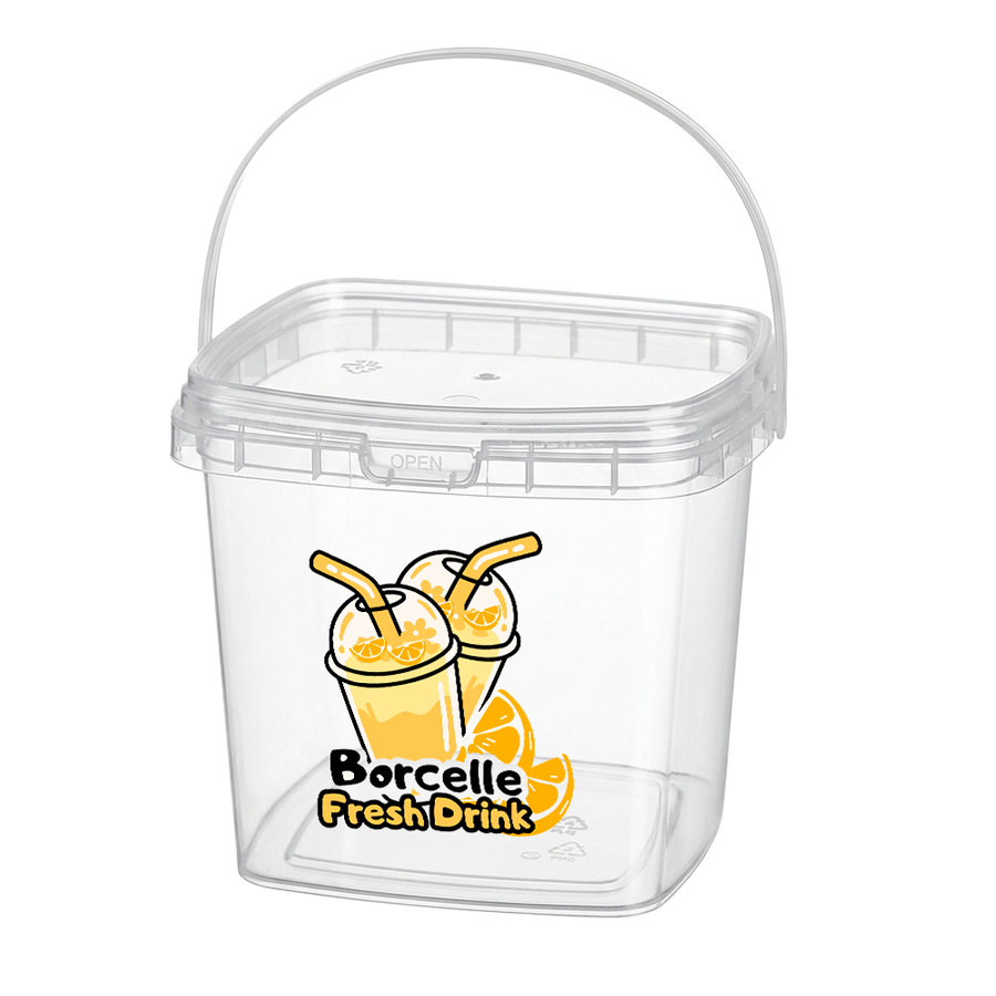 Square Transparent Drink Buckets - Custom Coasters Now