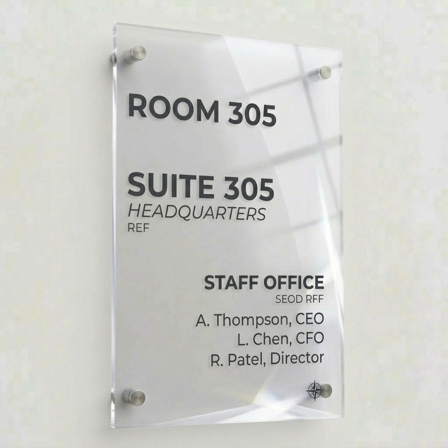 Colorful Acrylic Door Signs - Custom Coasters Now