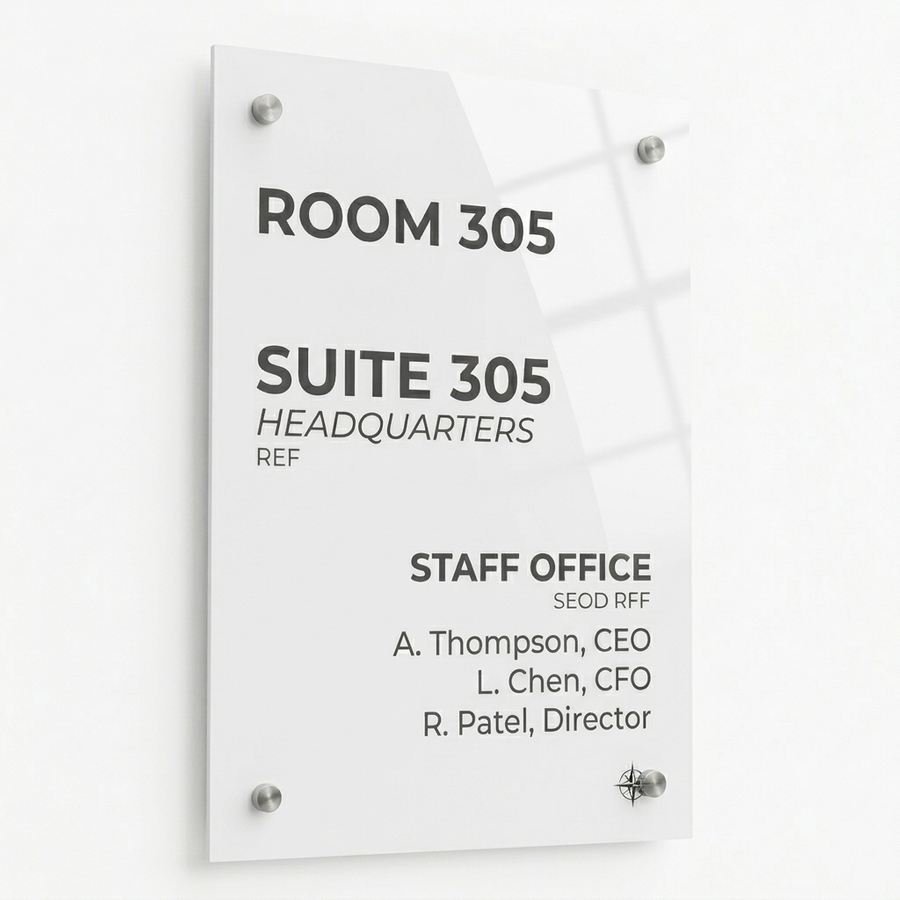 Colorful Acrylic Door Signs - Custom Coasters Now