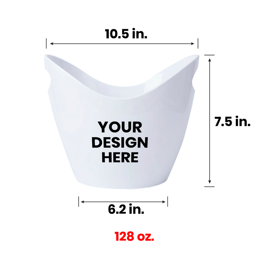 Curved Dual-Handle Drink Buckets - Custom Coasters Now