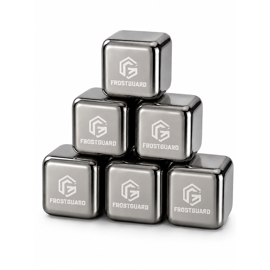 Silver Stainless Steel Ice Cubes - Custom Coasters Now