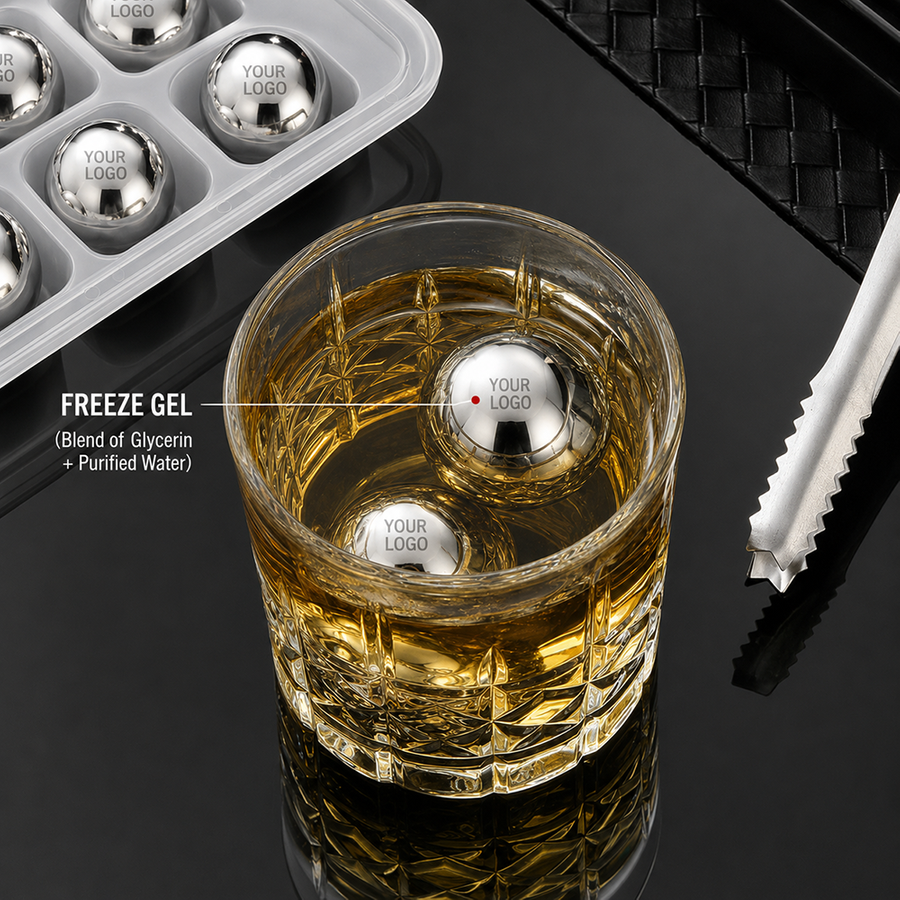 Soccer Ball Stainless Steel Ice Cubes - Custom Coasters Now
