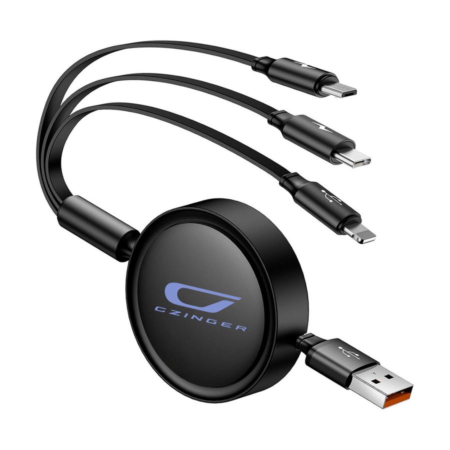 Soft Silicone 3-in-1 Charging Cables - Custom Coasters Now